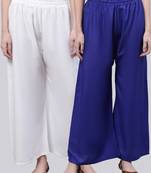 Pack of 2 Women Flared Rayon Palazzo