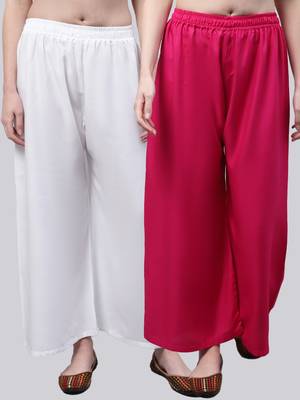 Pack of 2 Women Flared Rayon Palazzo 1