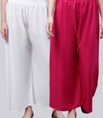 Pack of 2 Women Flared Rayon Palazzo