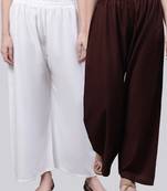 Pack of 2 Women Flared Rayon Palazzo