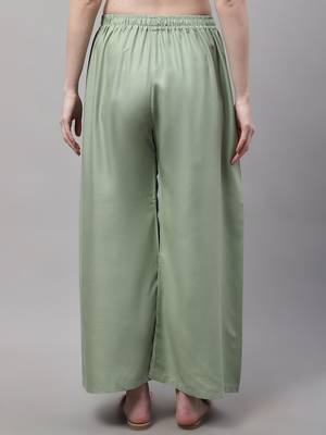 Pack of 2 Women Flared Rayon Palazzo 5