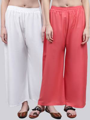 Pack of 2 Women Flared Rayon Palazzo 1