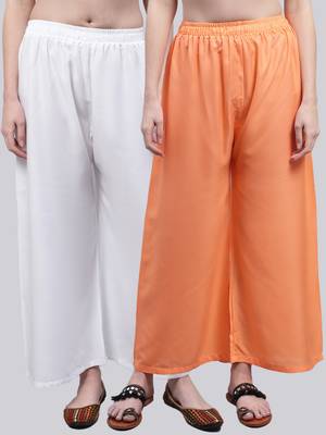 Pack of 2 Women Flared Rayon Palazzo 1