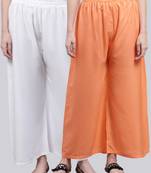 Pack of 2 Women Flared Rayon Palazzo
