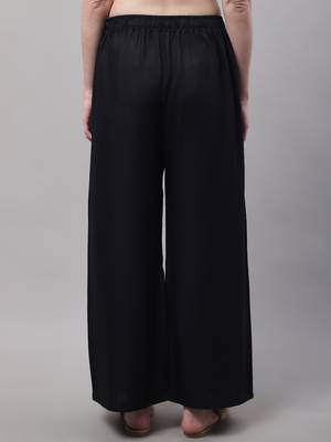 Pack of 2 Women Flared Rayon Palazzo 2