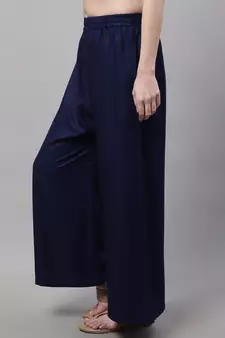 Pack of 2 Women Flared Rayon Palazzo