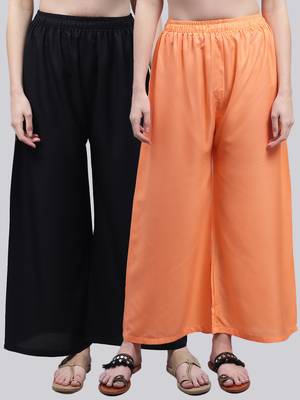Pack of 2 Women Flared Rayon Palazzo 1