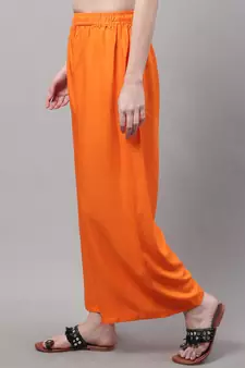 Pack of 2 Women Flared Rayon Palazzo