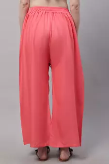 Pack of 2 Women Flared Rayon Palazzo