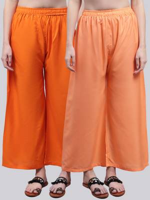 Pack of 2 Women Flared Rayon Palazzo 1