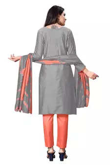 Grey embroidered cotton salwar