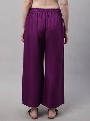 Pack of 2 Women Flared Rayon Palazzo 5