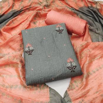 Grey embroidered cotton salwar 1
