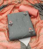 Grey embroidered cotton salwar