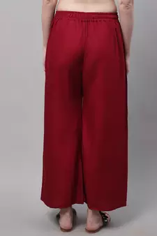 Pack of 2 Women Flared Rayon Palazzo