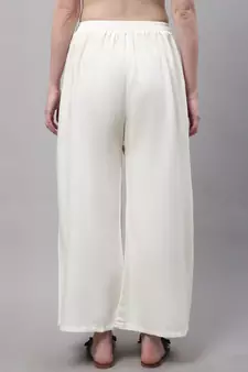 Pack of 2 Women Flared Rayon Palazzo