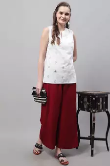 Pack of 2 Women Flared Rayon Palazzo