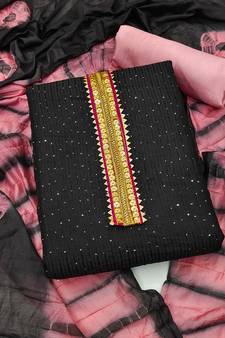 Dark-brown fancy cotton salwar
