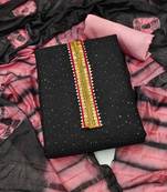 Dark-brown fancy cotton salwar