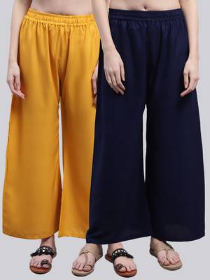 Pack of 2 Women Flared Rayon Palazzo 1