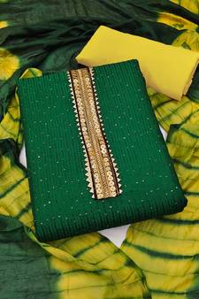 Green fancy cotton salwar