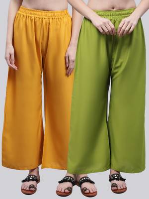 Pack of 2 Women Flared Rayon Palazzo 1