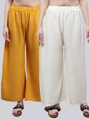 Pack of 2 Women Flared Rayon Palazzo 1