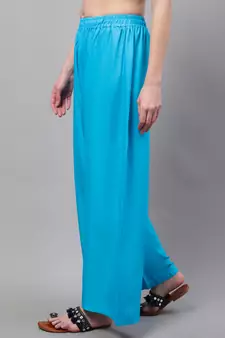 Pack of 2 Women Flared Rayon Palazzo