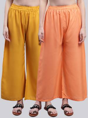 Pack of 2 Women Flared Rayon Palazzo 1