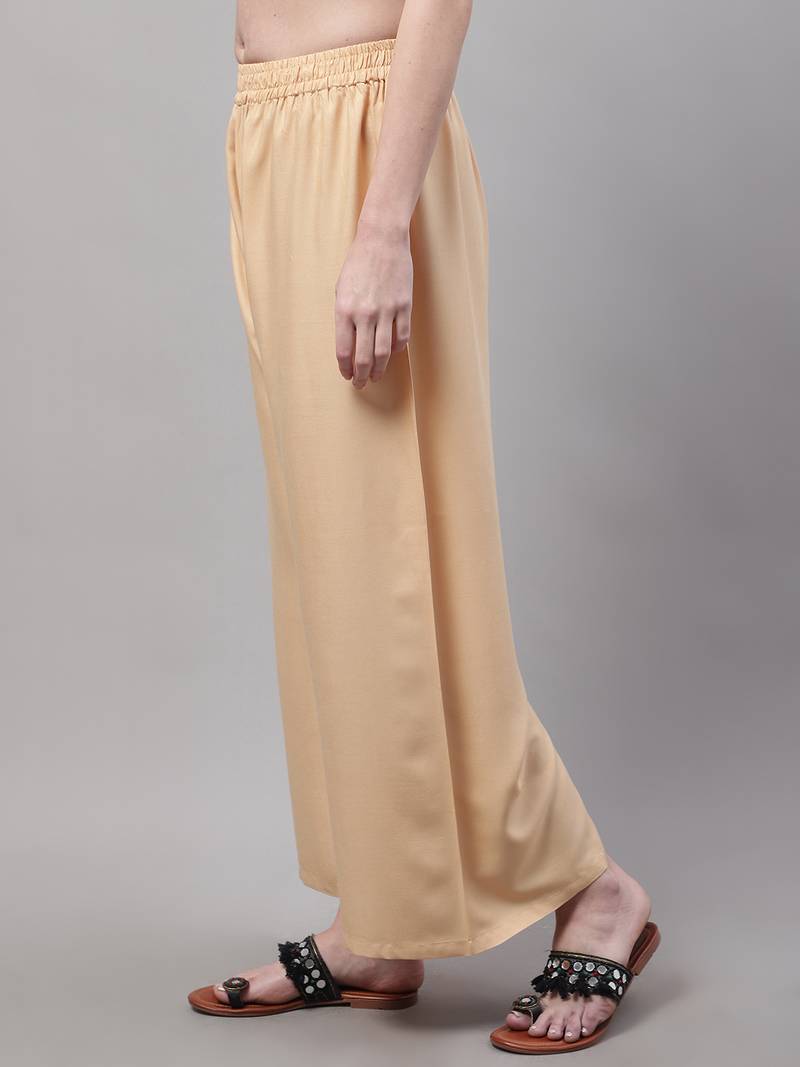 Pack of 2 Women Flared Rayon Palazzo