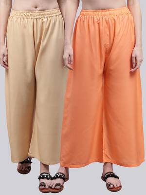 Pack of 2 Women Flared Rayon Palazzo 1