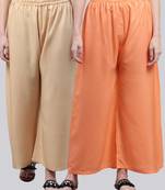 Pack of 2 Women Flared Rayon Palazzo