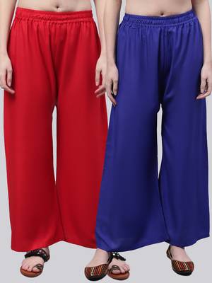 Pack of 2 Women Flared Rayon Palazzo 1