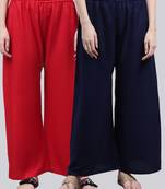 Pack of 2 Women Flared Rayon Palazzo