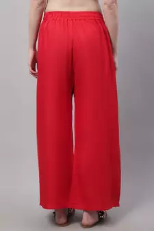 Pack of 2 Women Flared Rayon Palazzo