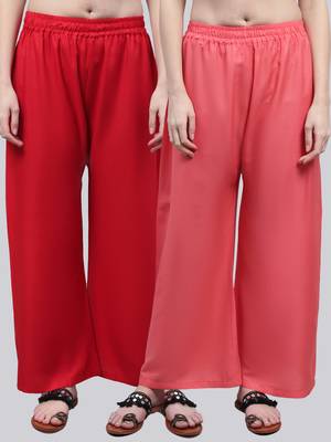 Pack of 2 Women Flared Rayon Palazzo 1