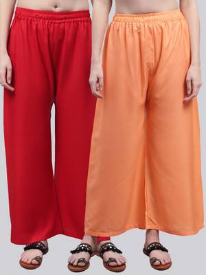 Pack of 2 Women Flared Rayon Palazzo 1