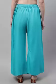 Pack of 2 Women Flared Rayon Palazzo