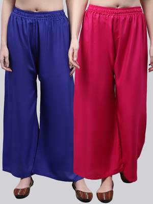 Pack of 2 Women Flared Rayon Palazzo 1