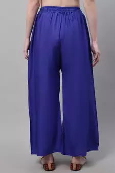 Pack of 2 Women Flared Rayon Palazzo