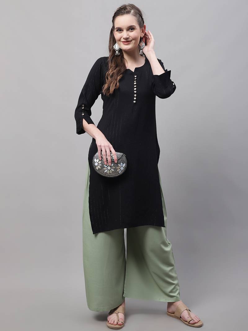 Pack of 2 Women Flared Rayon Palazzo