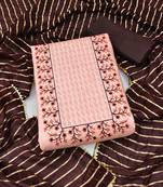 Peach embroidered silk salwar