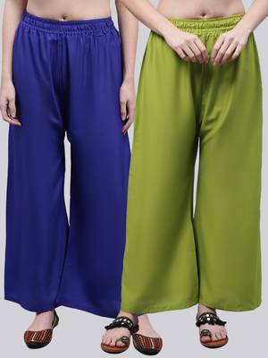 Pack of 2 Women Flared Rayon Palazzo 1