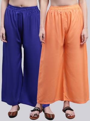 Pack of 2 Women Flared Rayon Palazzo 1