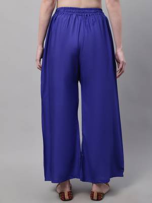 Pack of 2 Women Flared Rayon Palazzo 2