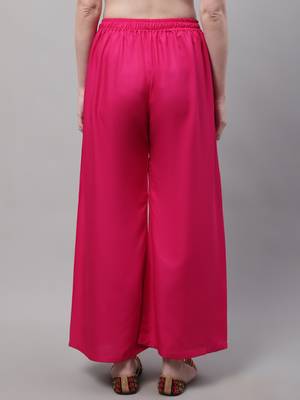 Pack of 2 Women Flared Rayon Palazzo 5