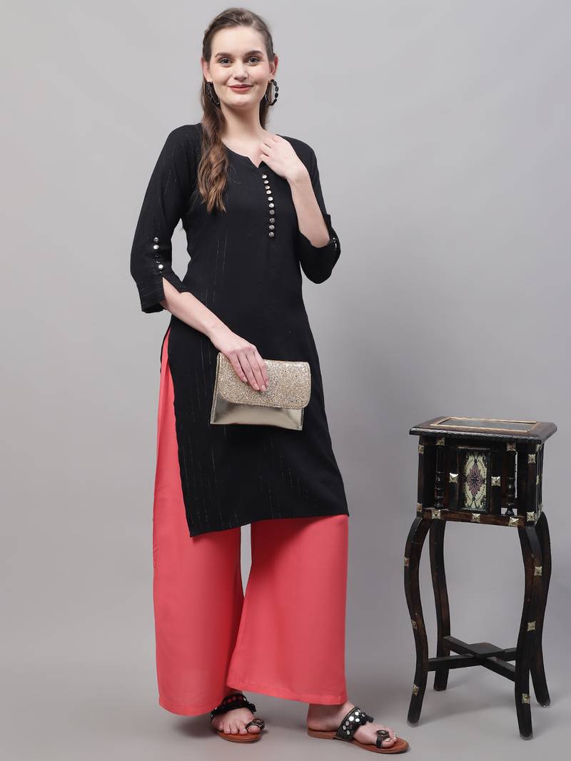 Pack of 2 Women Flared Rayon Palazzo