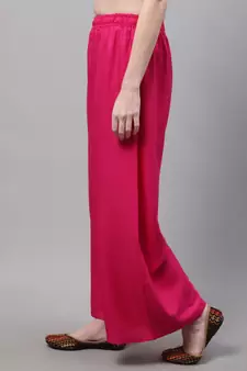 Pack of 2 Women Flared Rayon Palazzo