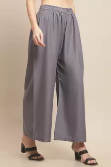 Pack of 2 Women Flared Rayon Palazzo