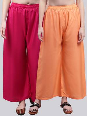 Pack of 2 Women Flared Rayon Palazzo 1